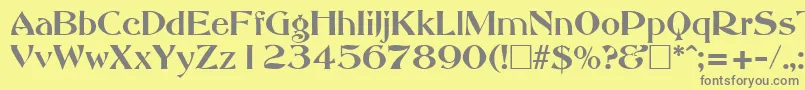 AbbeyOldStyleSf-fontti – harmaat kirjasimet keltaisella taustalla