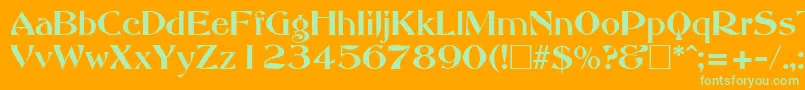 AbbeyOldStyleSf Font – Green Fonts on Orange Background