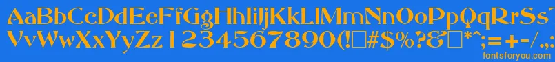 AbbeyOldStyleSf Font – Orange Fonts on Blue Background