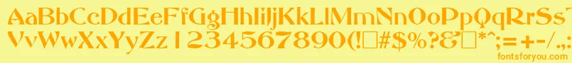 Шрифт AbbeyOldStyleSf – оранжевые шрифты на жёлтом фоне