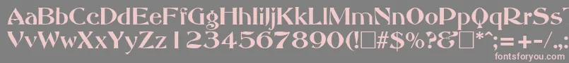 フォントAbbeyOldStyleSf – 灰色の背景にピンクのフォント