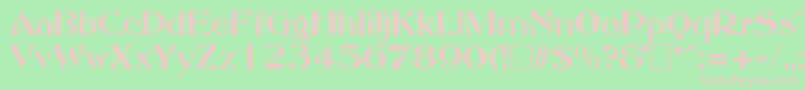 AbbeyOldStyleSf-fontti – vaaleanpunaiset fontit vihreällä taustalla
