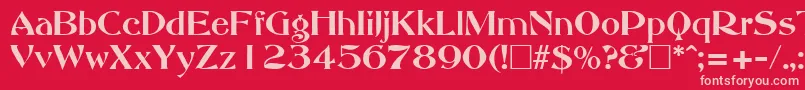 AbbeyOldStyleSf Font – Pink Fonts on Red Background