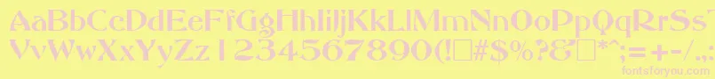 AbbeyOldStyleSf Font – Pink Fonts on Yellow Background