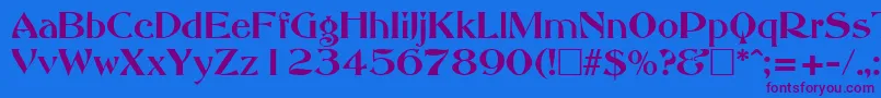 Шрифт AbbeyOldStyleSf – фиолетовые шрифты на синем фоне