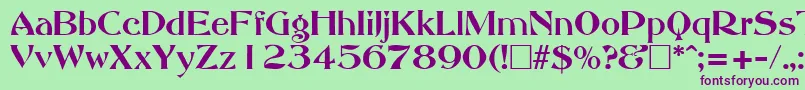 AbbeyOldStyleSf-Schriftart – Violette Schriften auf grünem Hintergrund