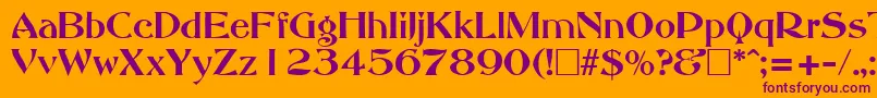 AbbeyOldStyleSf Font – Purple Fonts on Orange Background