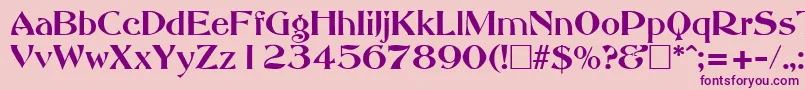 フォントAbbeyOldStyleSf – ピンクの背景に紫のフォント