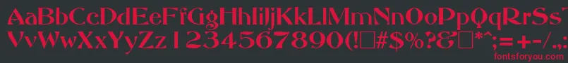 AbbeyOldStyleSf-fontti – punaiset fontit mustalla taustalla