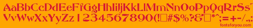 Шрифт AbbeyOldStyleSf – красные шрифты на оранжевом фоне