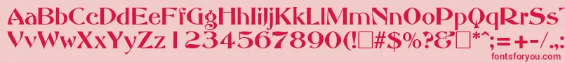 AbbeyOldStyleSf Font – Red Fonts on Pink Background