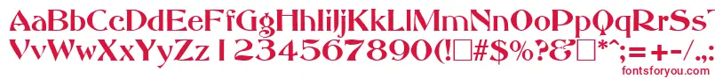 AbbeyOldStyleSf-fontti – punaiset fontit valkoisella taustalla