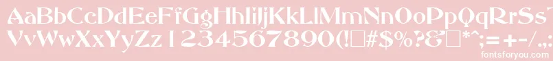 AbbeyOldStyleSf-fontti – valkoiset fontit vaaleanpunaisella taustalla