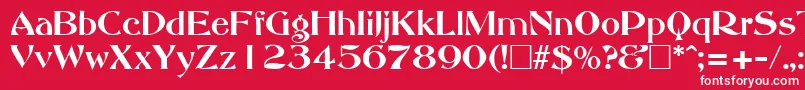 フォントAbbeyOldStyleSf – 赤い背景に白い文字