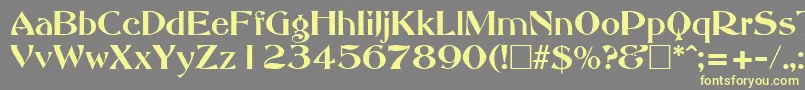 AbbeyOldStyleSf-fontti – keltaiset fontit harmaalla taustalla