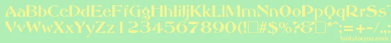 AbbeyOldStyleSf Font – Yellow Fonts on Green Background