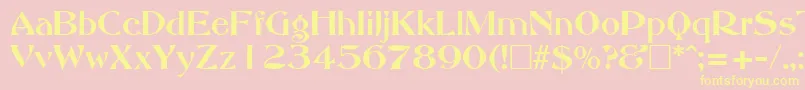 Шрифт AbbeyOldStyleSf – жёлтые шрифты на розовом фоне