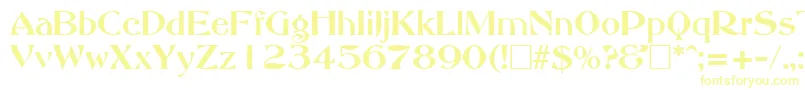 AbbeyOldStyleSf Font – Yellow Fonts on White Background