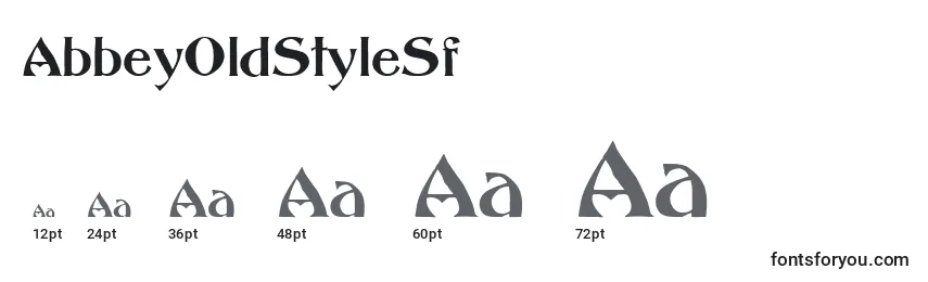 AbbeyOldStyleSf Font Sizes