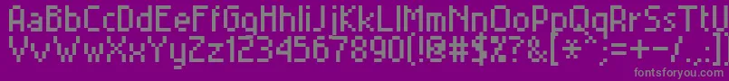 Miniset2 Font – Gray Fonts on Purple Background