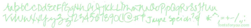 Шрифт Jayne – зелёные шрифты на белом фоне