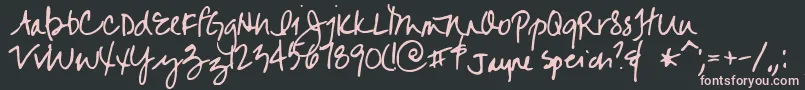 Jayne Font – Pink Fonts on Black Background