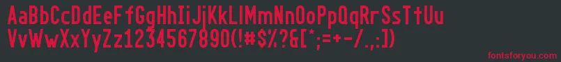 Golong Font – Red Fonts on Black Background