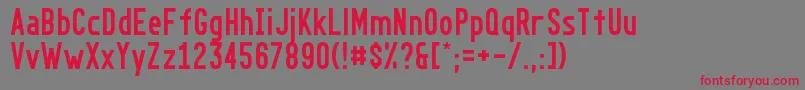 Golong Font – Red Fonts on Gray Background