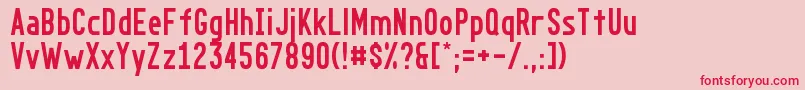 Golong Font – Red Fonts on Pink Background
