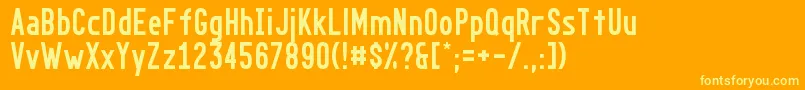 Golong Font – Yellow Fonts on Orange Background