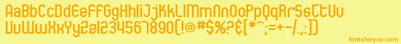 SfEccentricOpus Font – Orange Fonts on Yellow Background