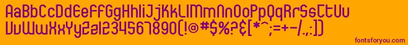 SfEccentricOpus Font – Purple Fonts on Orange Background