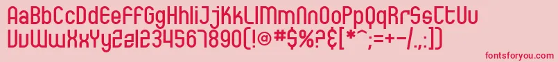 SfEccentricOpus-Schriftart – Rote Schriften auf rosa Hintergrund