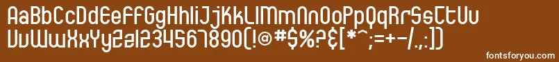 フォントSfEccentricOpus – 茶色の背景に白い文字
