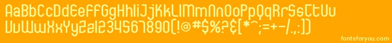 SfEccentricOpus Font – Yellow Fonts on Orange Background
