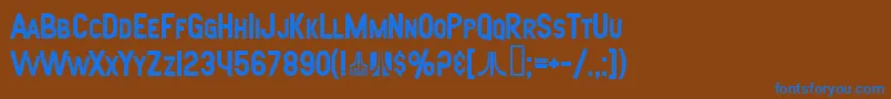 Шрифт SfAtarianSystemBold – синие шрифты на коричневом фоне