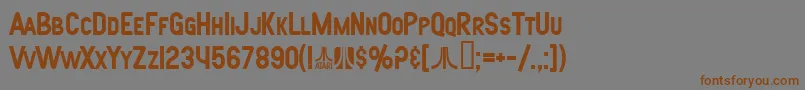 SfAtarianSystemBold Font – Brown Fonts on Gray Background
