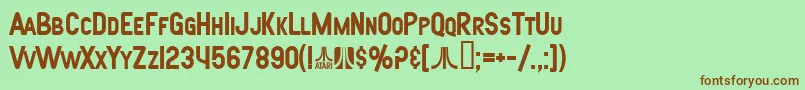 SfAtarianSystemBold Font – Brown Fonts on Green Background