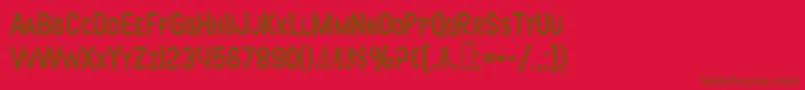SfAtarianSystemBold Font – Brown Fonts on Red Background