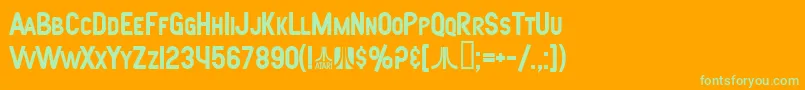 SfAtarianSystemBold Font – Green Fonts on Orange Background