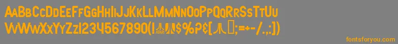 フォントSfAtarianSystemBold – オレンジの文字は灰色の背景にあります。