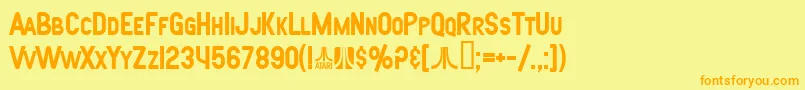 SfAtarianSystemBold Font – Orange Fonts on Yellow Background