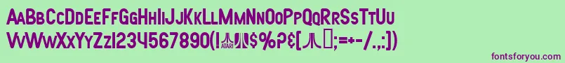 SfAtarianSystemBold Font – Purple Fonts on Green Background