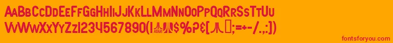 SfAtarianSystemBold Font – Red Fonts on Orange Background