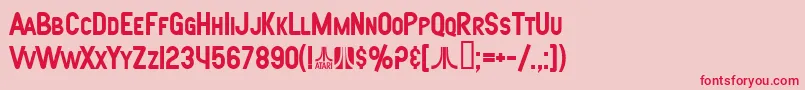 SfAtarianSystemBold Font – Red Fonts on Pink Background