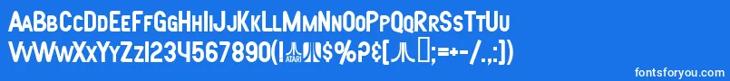 SfAtarianSystemBold Font – White Fonts on Blue Background