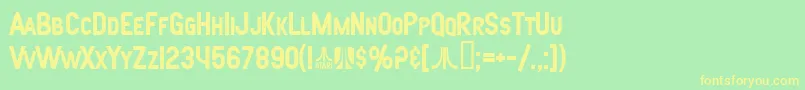 SfAtarianSystemBold Font – Yellow Fonts on Green Background