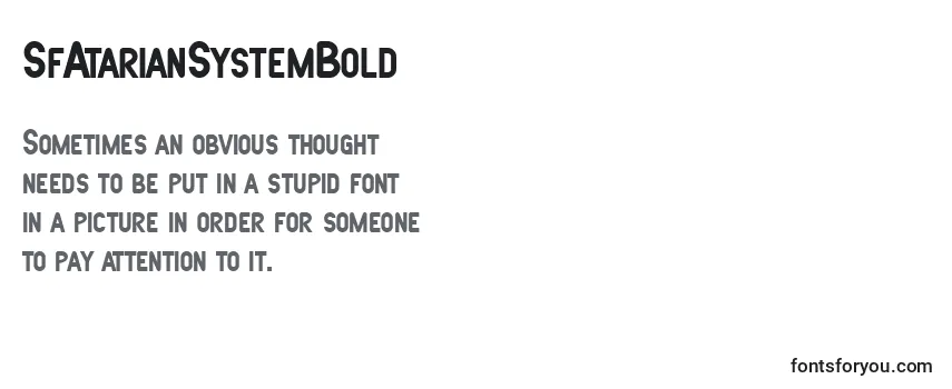 SfAtarianSystemBold Font