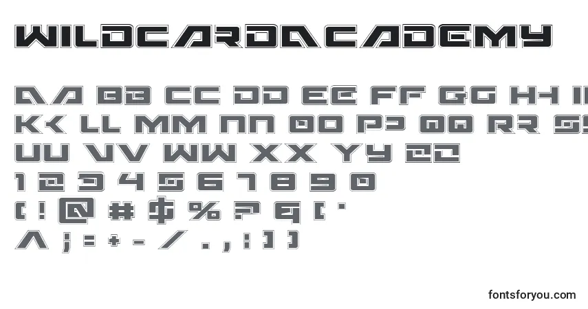 A fonte WildcardAcademy – alfabeto, números, caracteres especiais