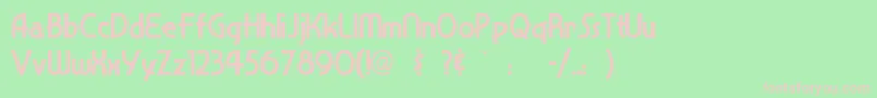 Snappyse-fontti – vaaleanpunaiset fontit vihreällä taustalla